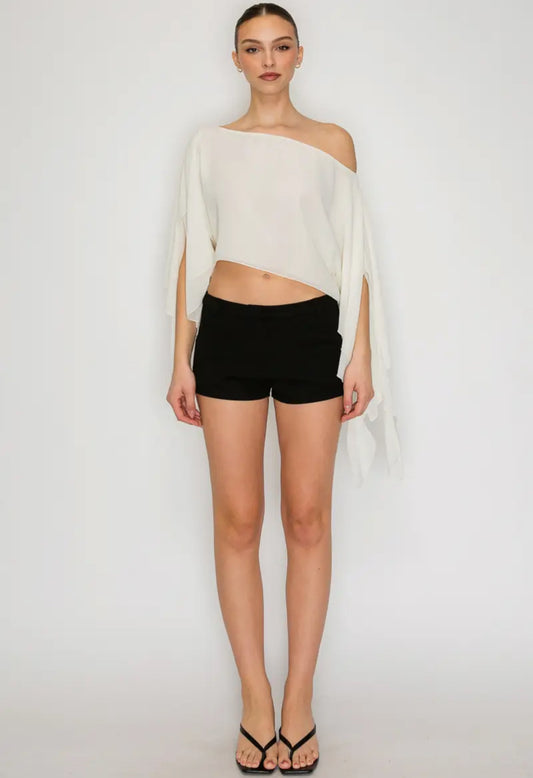 Marina Sheer Top - Blanc PREORDER 8/10