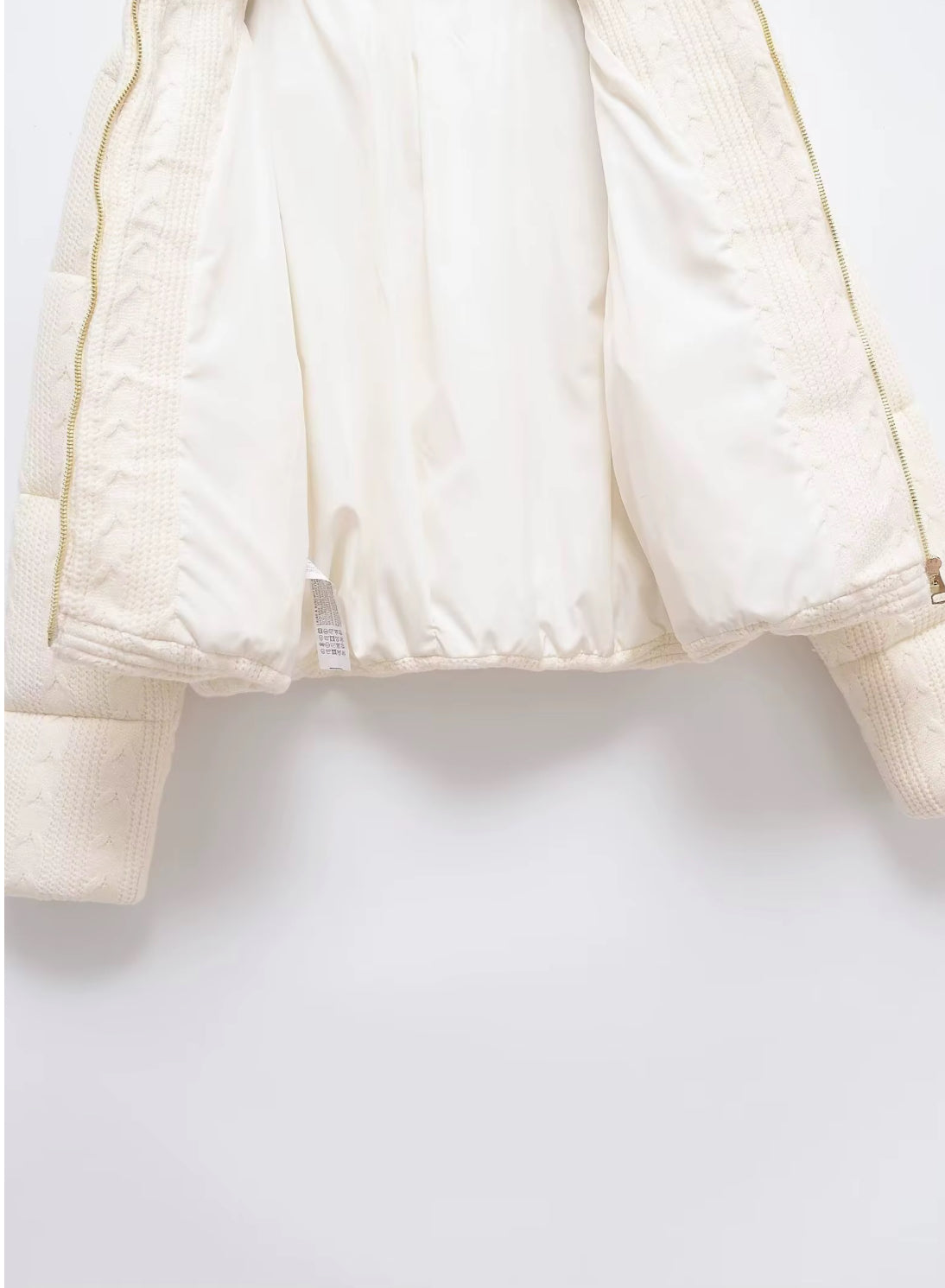 Marie Sweater Knit Puffer Coat - Noir