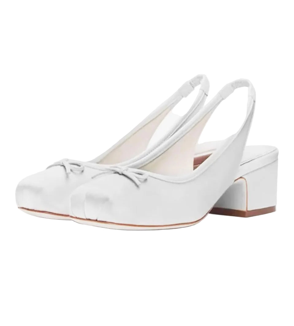 Ballet Mary Janes - White Swan