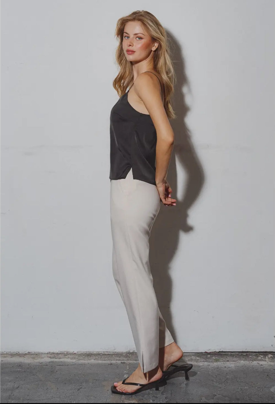 Not so Basic Satin Cami - Noir