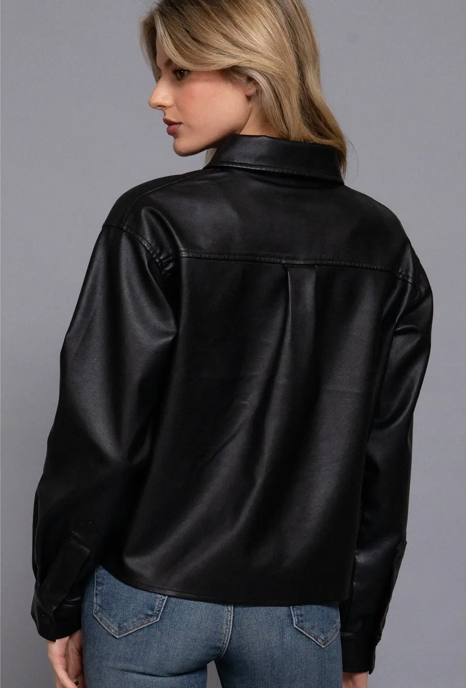 Off duty Faux Leather Jacket - Noir
