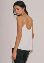 Not so Basic Satin Cami - Blanc
