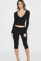 Gabrielle Capri Set - Noir