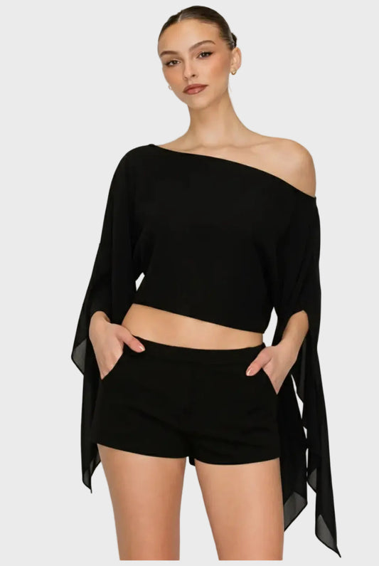Marina Sheer Top - Noir 8/10