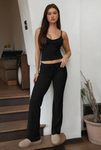 Scuplted Cami top - Noir