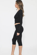 Gabrielle Capri Set - Noir