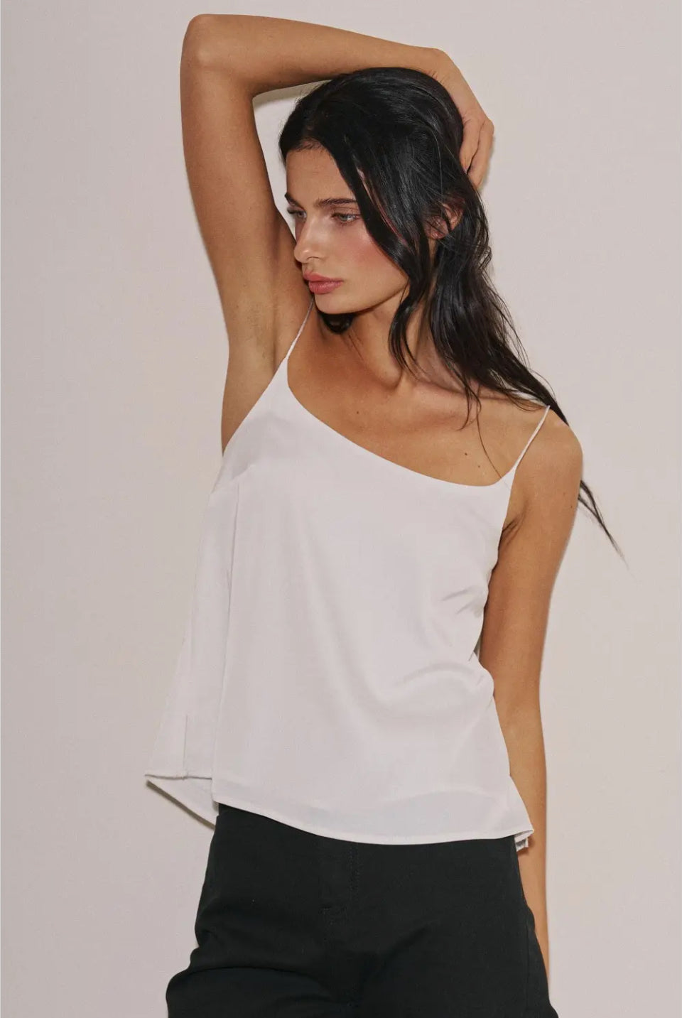 Not so Basic Satin Cami - Blanc