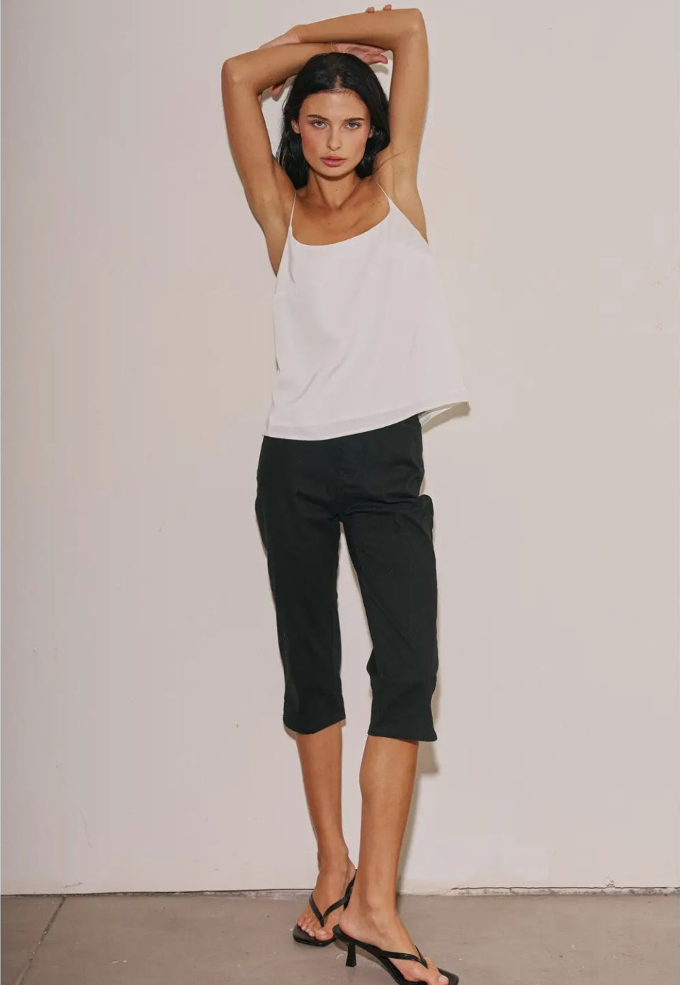 Not so Basic Satin Cami - Blanc
