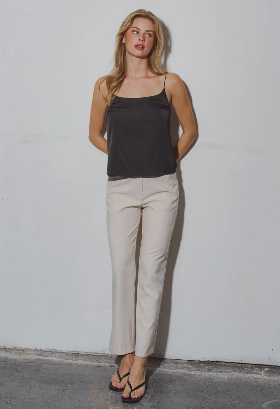 Not so Basic Satin Cami - Noir