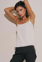 Not so Basic Satin Cami - Blanc