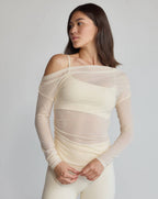 Ballet Mesh top - Dove