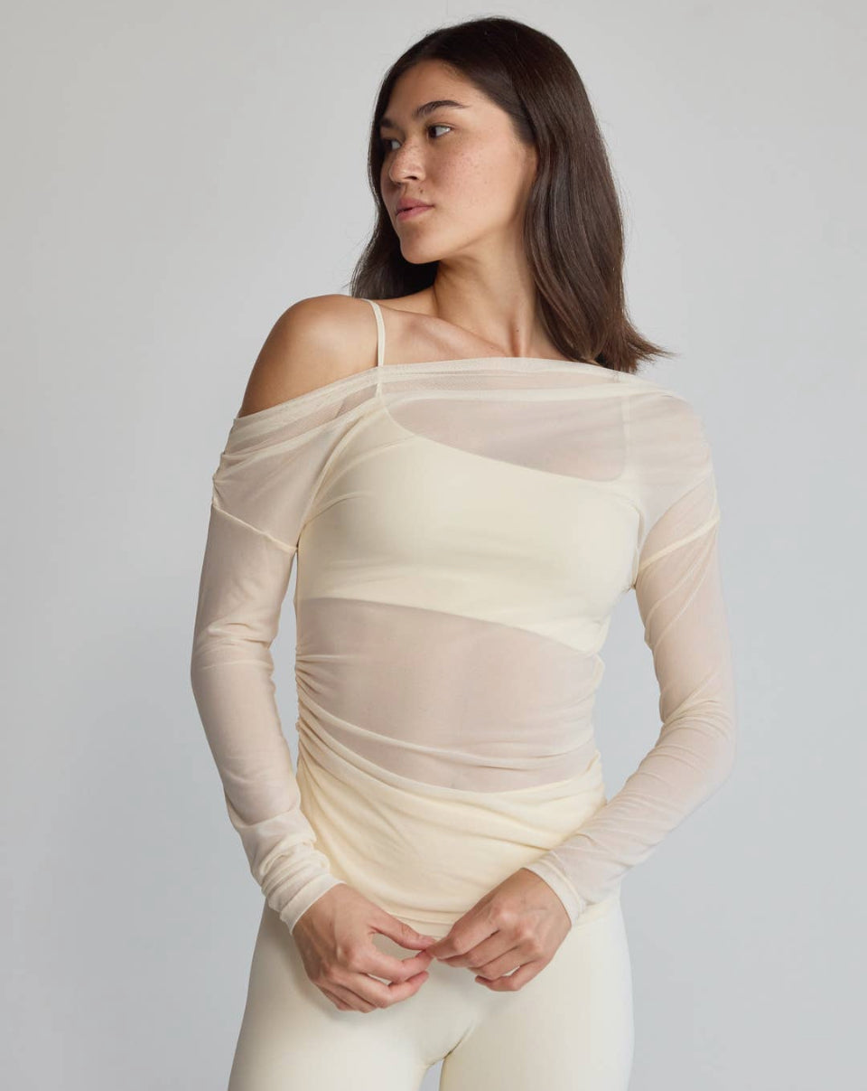 Ballet Mesh top - Dove