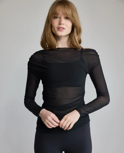 Ballet Mesh top - Noir