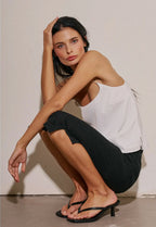 Not so Basic Satin Cami - Blanc