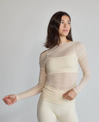 Ballet Mesh top - Dove