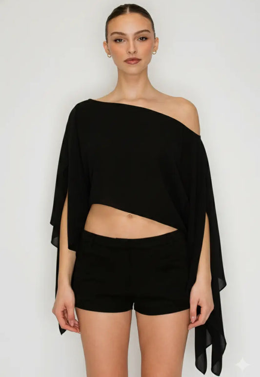 Marina Sheer Top - Noir 8/10