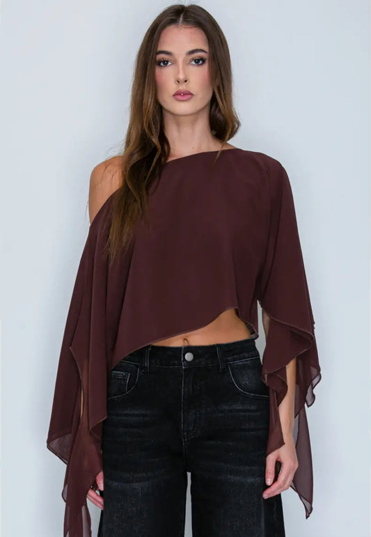 Marina Sheer Top - Espresso PREORDER 8/10