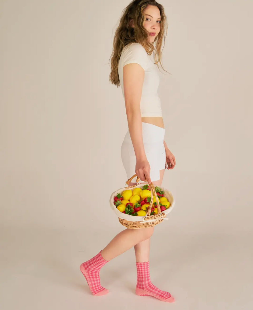 Barre Grip Sock - Strawberry Shortcake