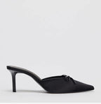 Joan Satin Heel - Noir - Predorder