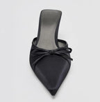 Joan Satin Heel - Noir - Predorder